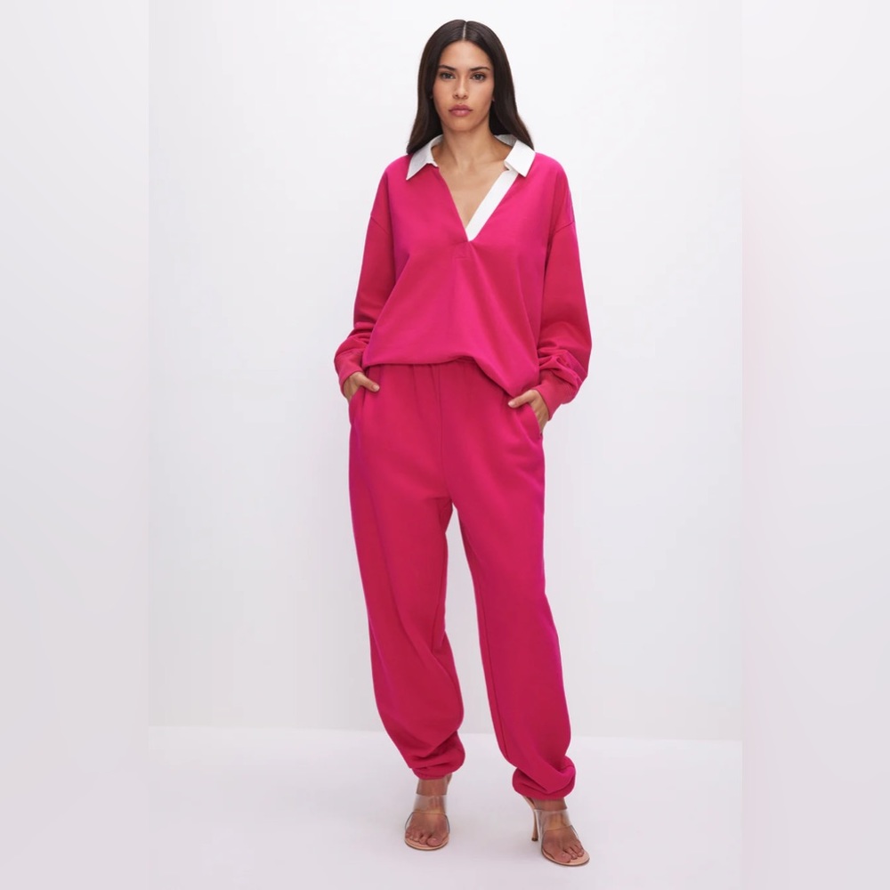 Good American Pink Track Pants & Joggers